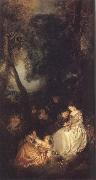 PATER, Jean Baptiste Joseph Scene in a Park,first half of the 18 century Spain oil painting artist